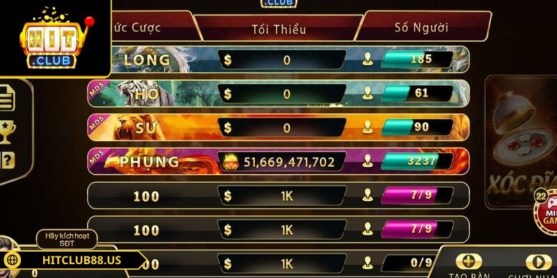 Xóc Đĩa Hitclub Cực Hấp Dẫn, Dễ Dàng Cho Người Chơi Mới 2 Xóc đĩa Hitclub với nhiều lợi ích hấp dẫn